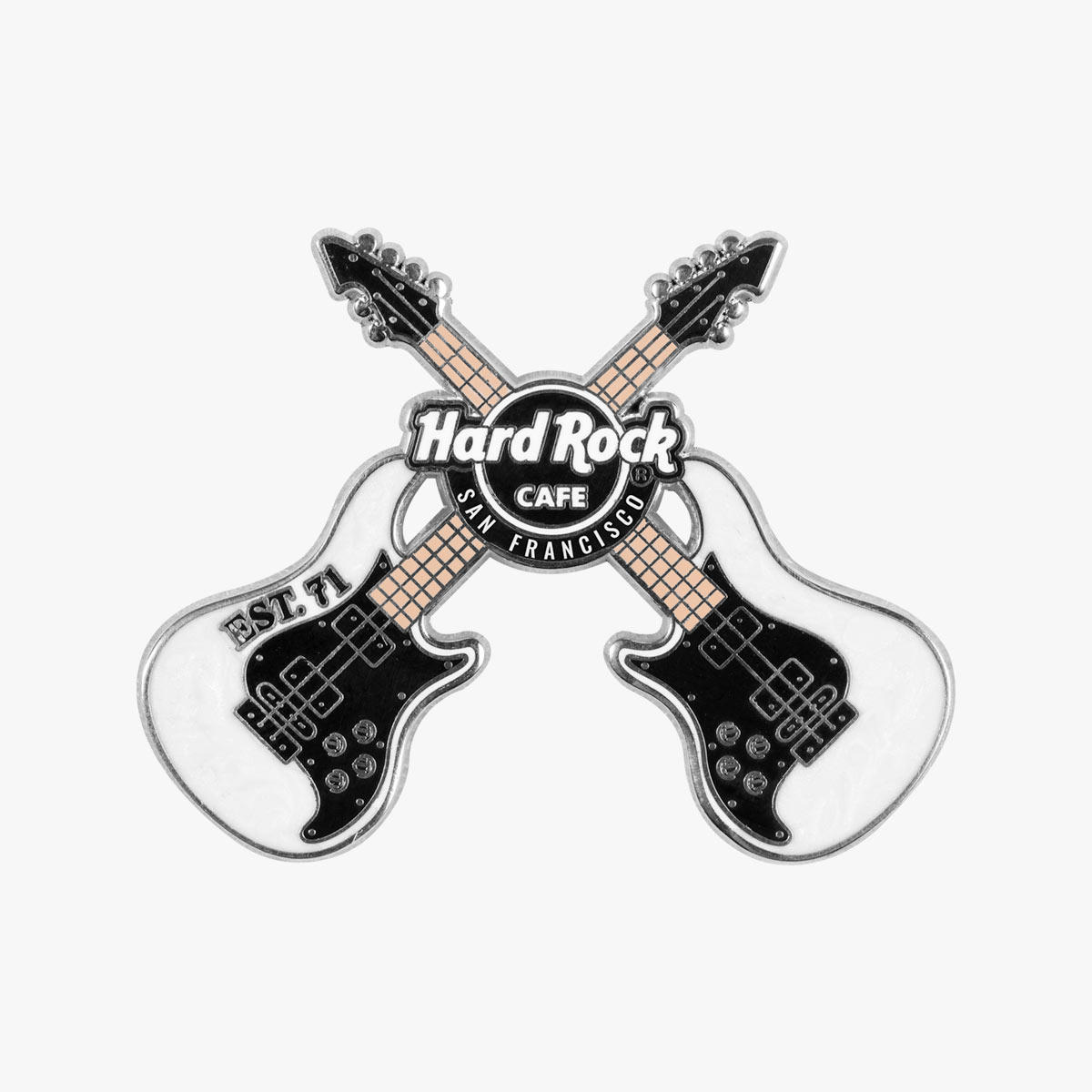 Collectible Marble Cross Guitars Pin image number 1